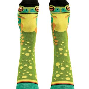 Green tree frog socks