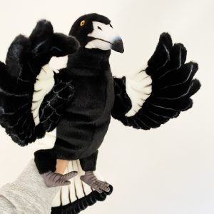 Magpie plush hand puppet
