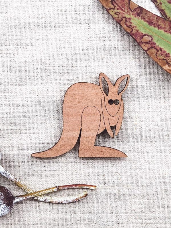 Buttonworks wooden Kangaroo Magnet