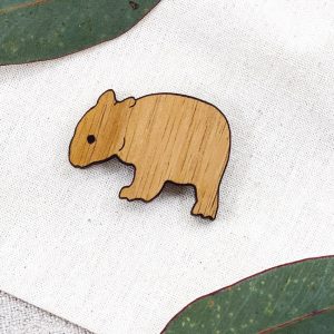 Buttonworks wooden Wombat Brooch