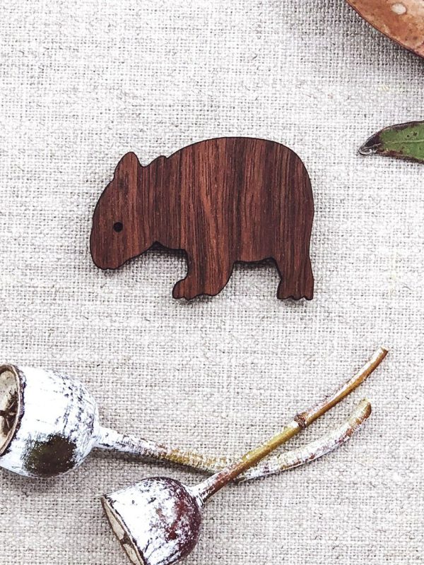 Buttonworks wooden Wombat Magnet