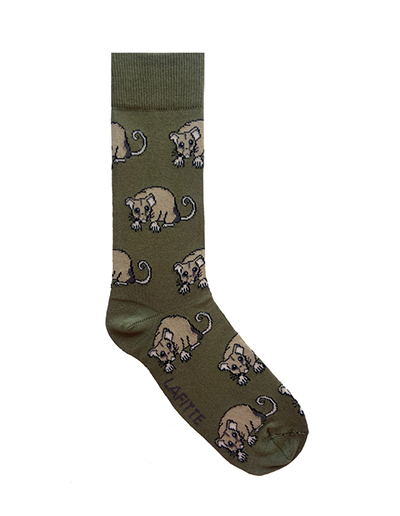 Possum design socks khaki