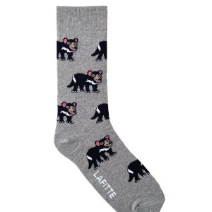 Tasmanian Devil socks grey