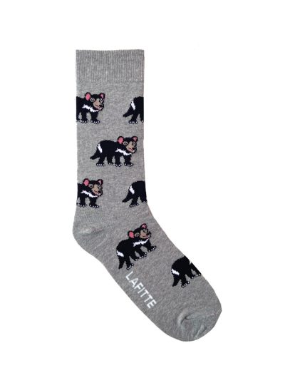 Tasmanian Devil socks grey