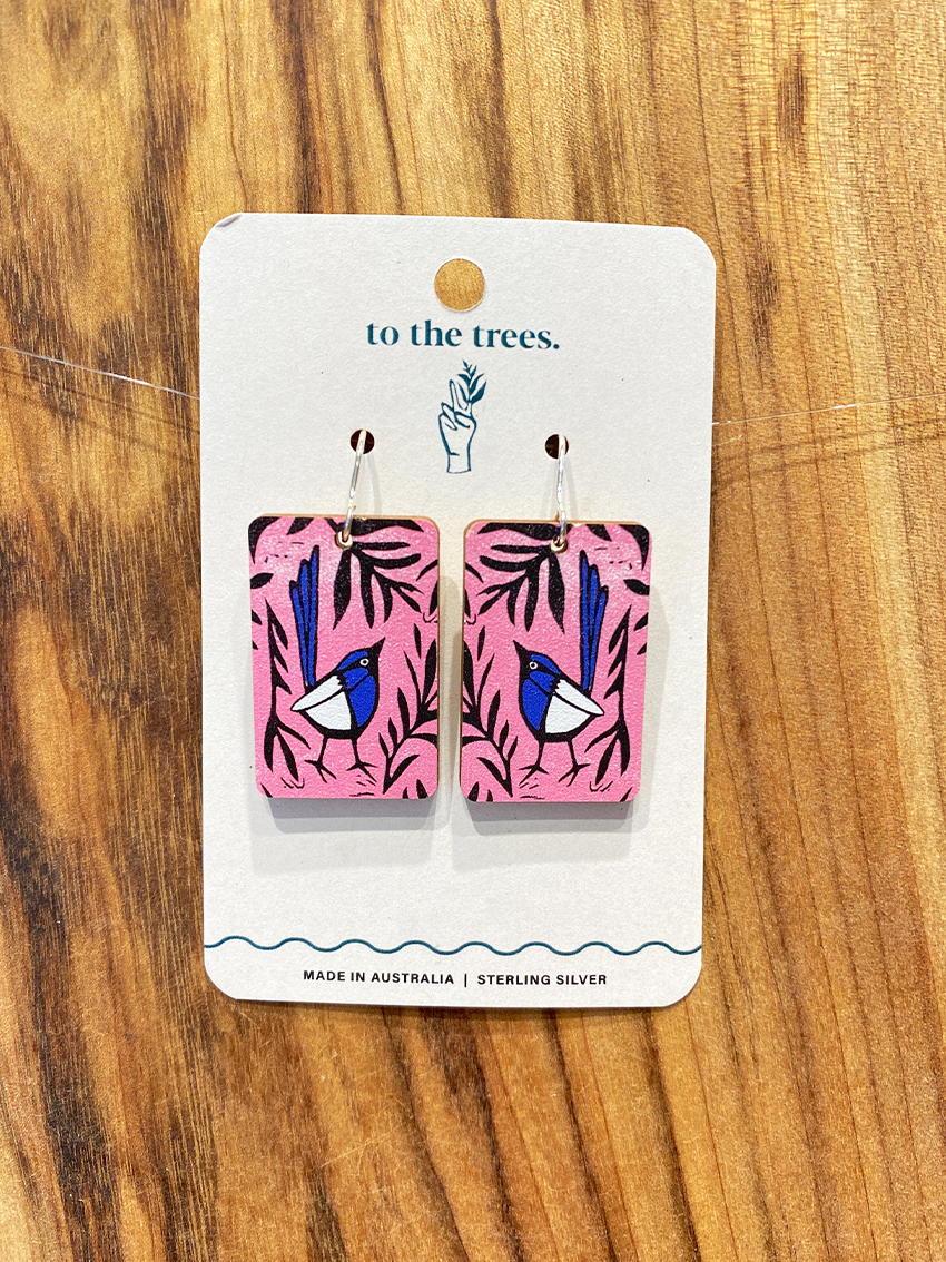 Fairy discount wren earrings
