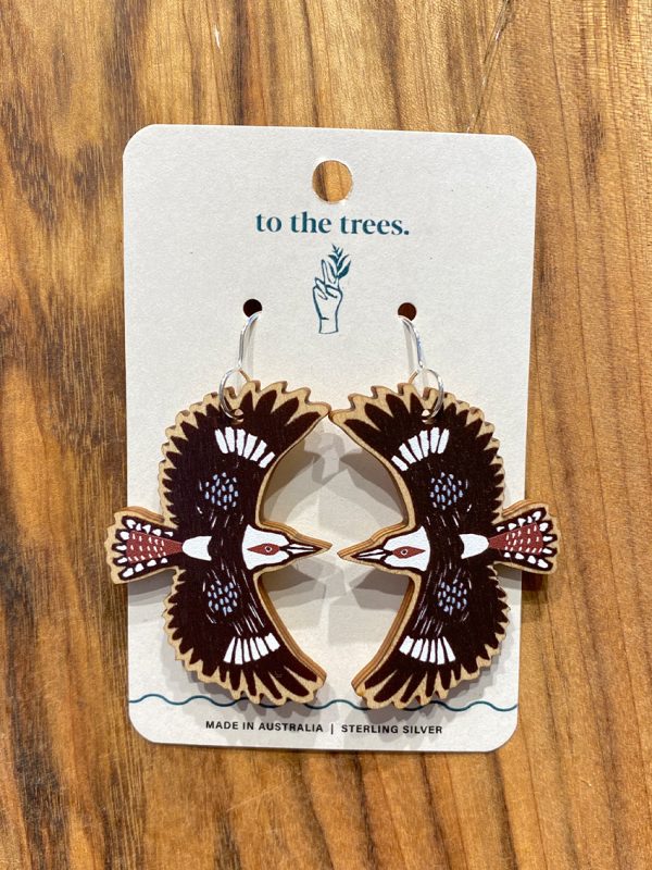 Kookaburra wooden earrings