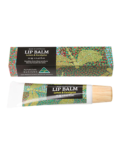 Lemon and eucalyptus lip balm