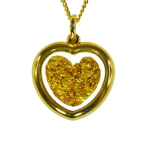 Gold pendant heart