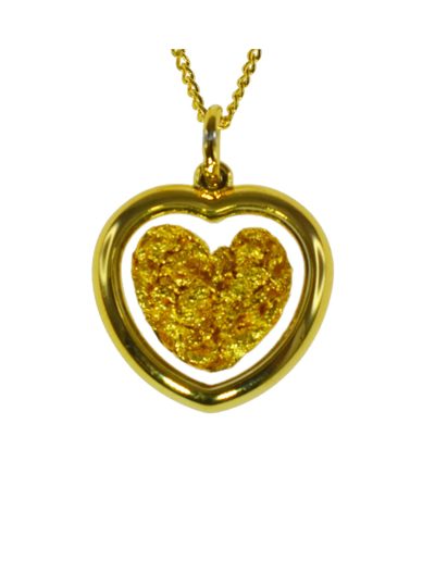 Gold pendant heart