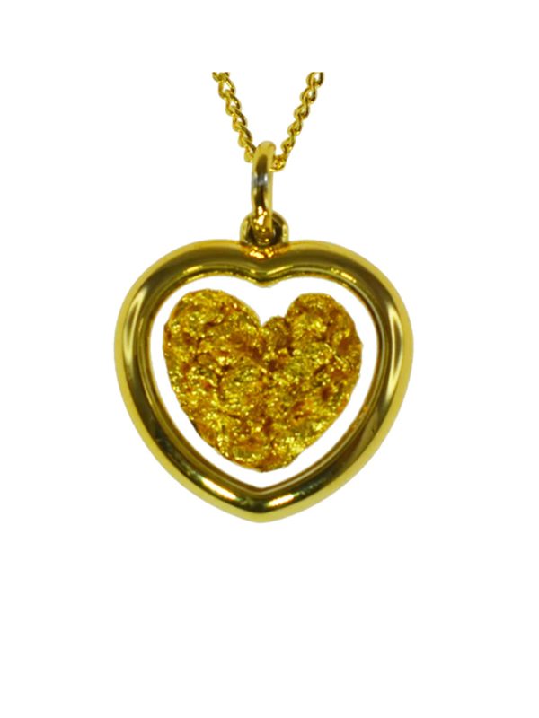 Gold pendant heart