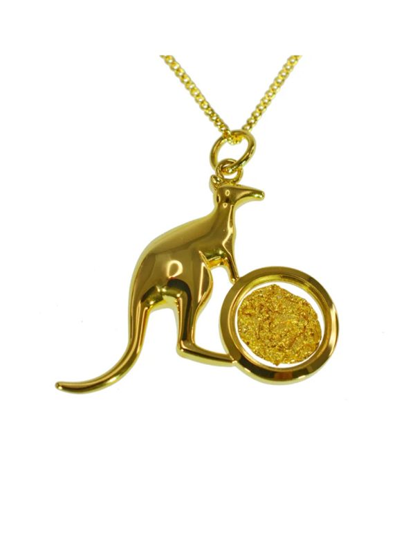 Gold Pendant Kangaroo