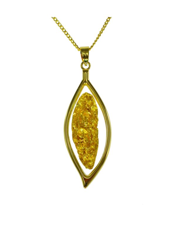 Gold filled pendant leaf