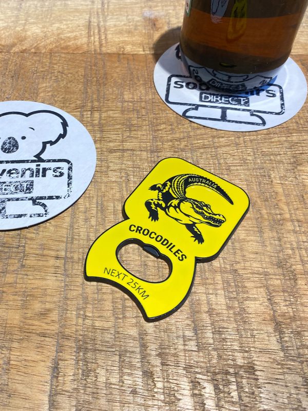 Magnetic Bottle Opener - Crocodile Road Sign