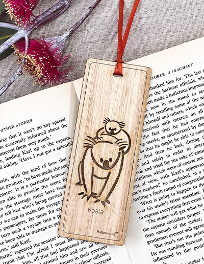 Koala wooden bookmark