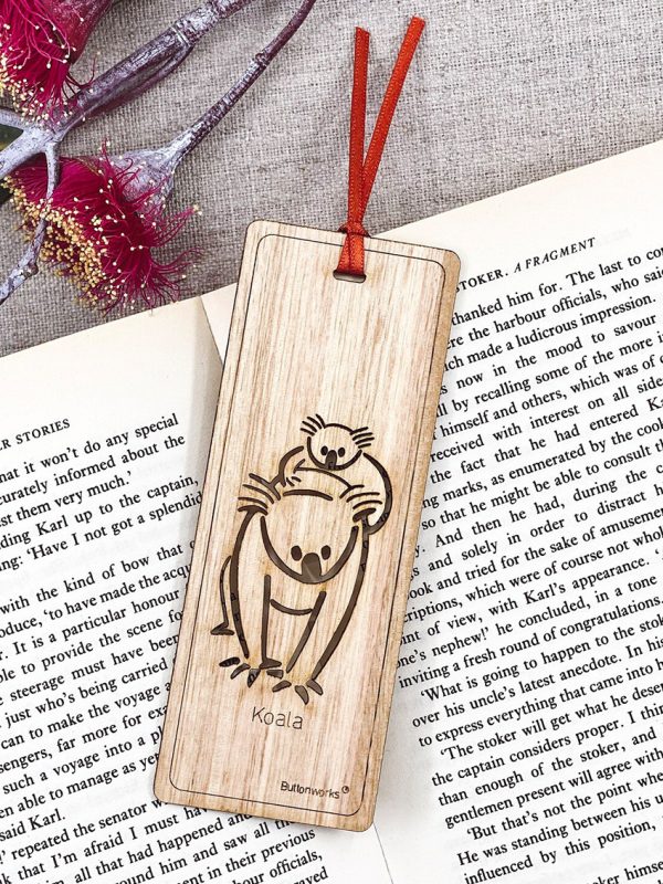 Koala wooden bookmark