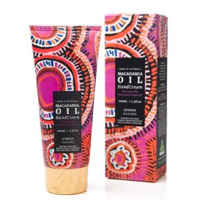 Macadamia hand and body cream in indigenous art box