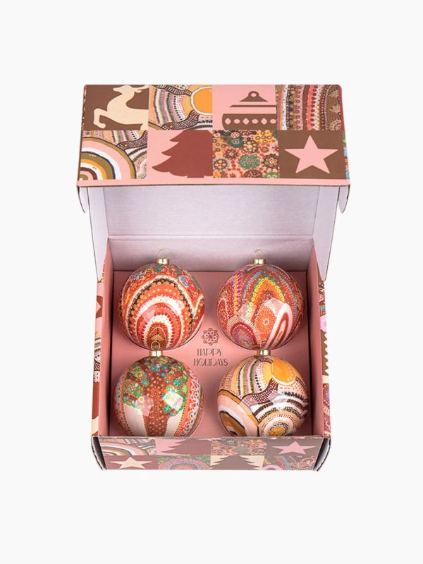 Aboriginal Beautiful Journey 4pk bauble gift box