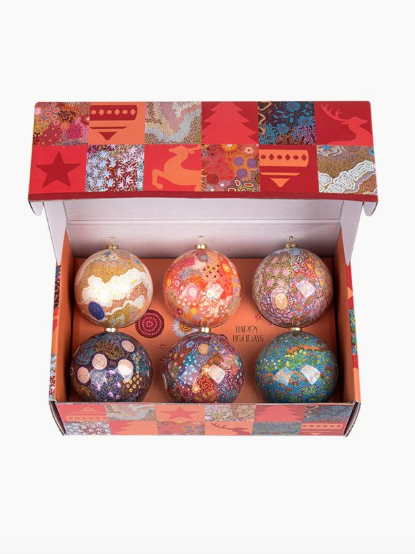 Aboriginal Sacred Country 6pk bauble gift box