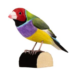 Wildlife Garden Hand Carved Decobird Gouldian Finch