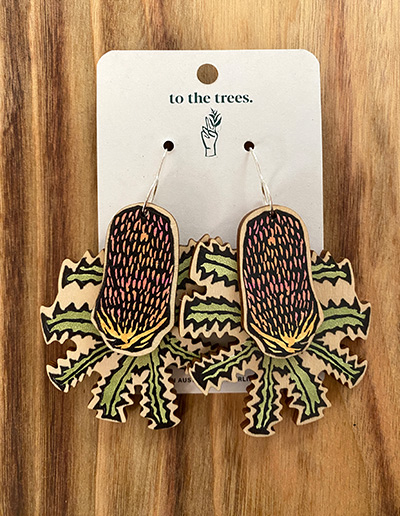 Banksia Double hung earrings