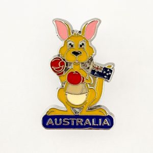 Boxing kangaroo pin
