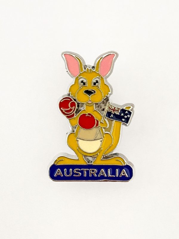 Boxing kangaroo pin