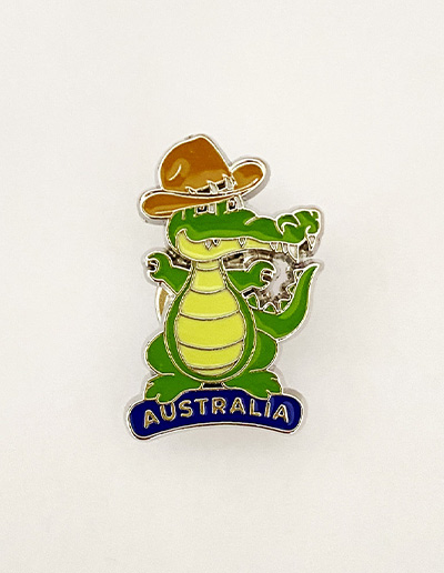 Crocodile in hat pin