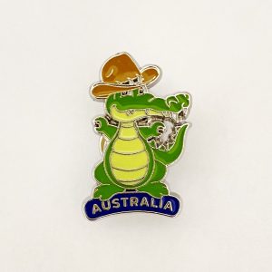 Crocodile in hat pin