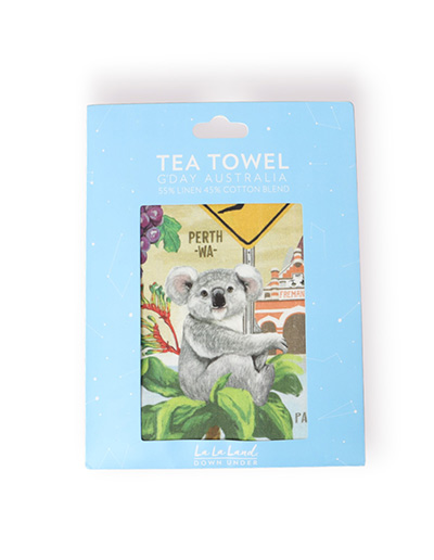 Gday Australia Tea Towel in cardboard packet