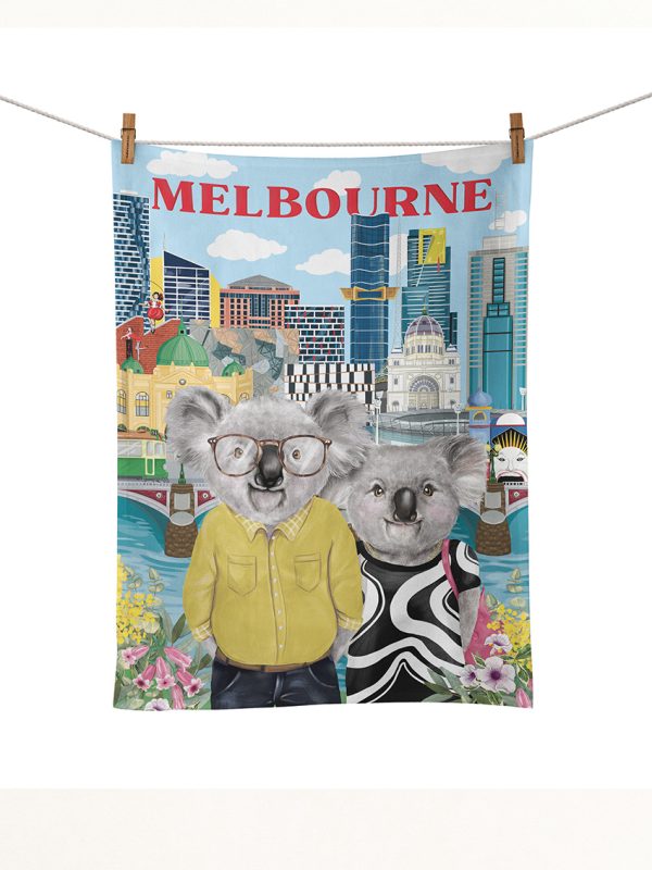 Happy Days Melbourne Tea Towel