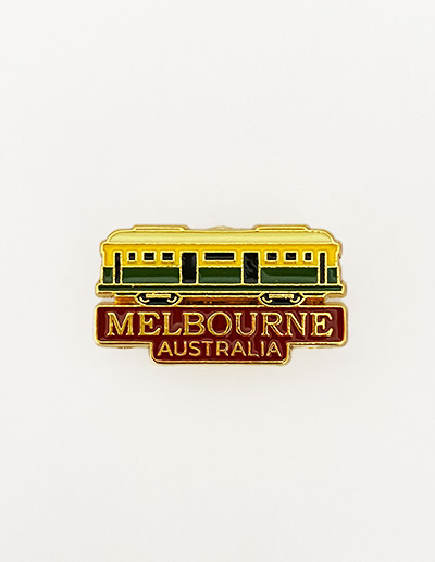 Tram pin with Melbourne, Australia wording