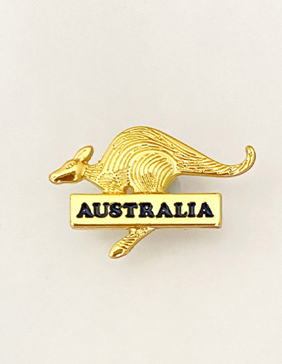 Gold kangaroo pin