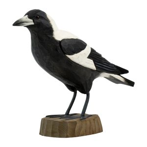 Magpie Deco bird wooden sculpture