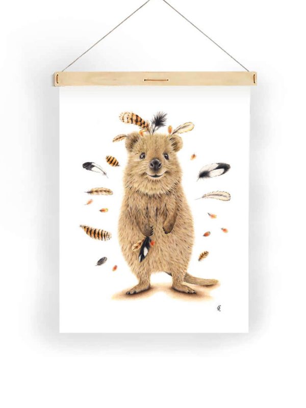 Quokka tea towel