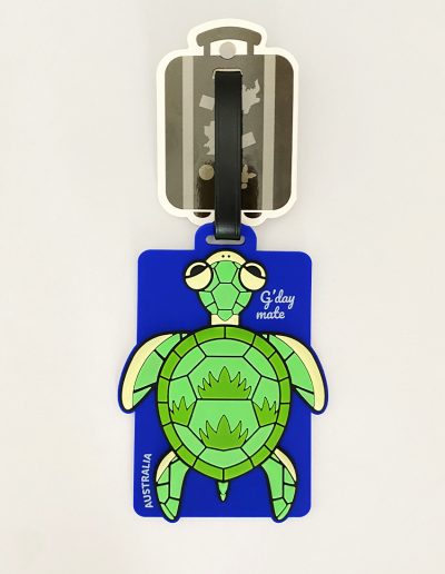 Turtle PVC luggage tag