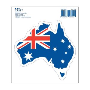 Australian Flag in map shape sticker