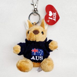 Plush Kangaroo keyring - Blue