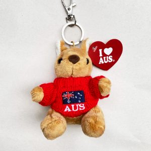 Plush Kangaroo keyring - Red