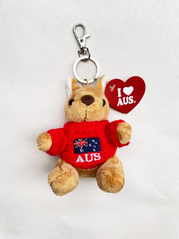 Plush Kangaroo keyring - Red
