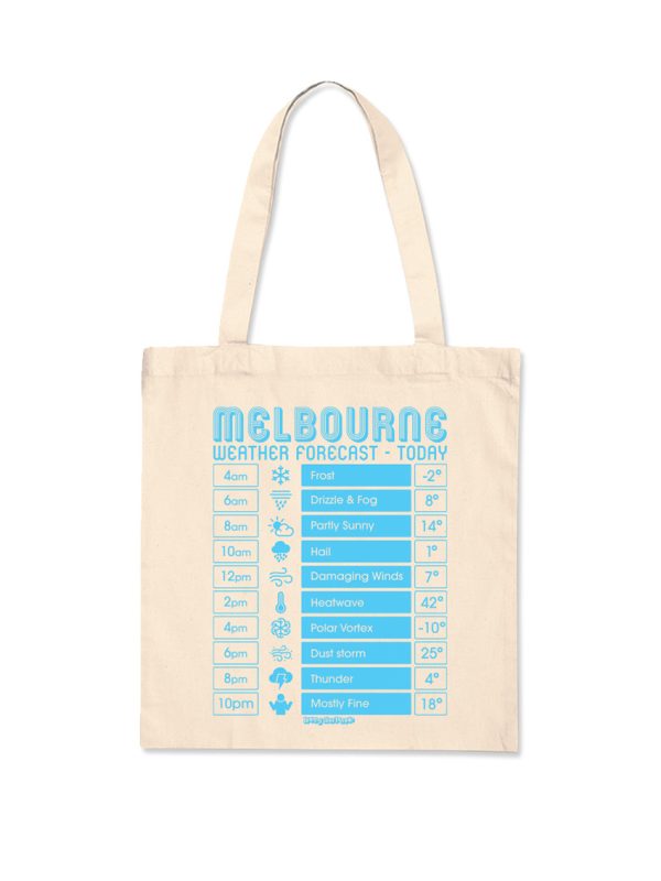 Happy Day People Melbourne Weather tote bag