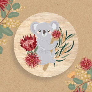 Koala Wooden Magnet - Aero Images