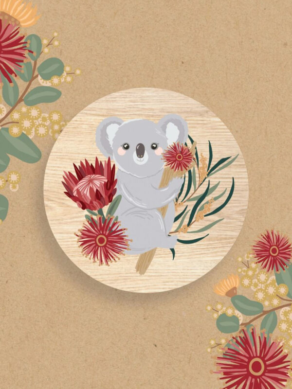 Koala Wooden Magnet - Aero Images
