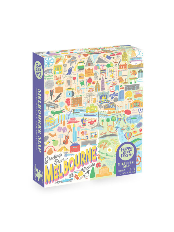 Happy Day People Melbourne Map Puzzle