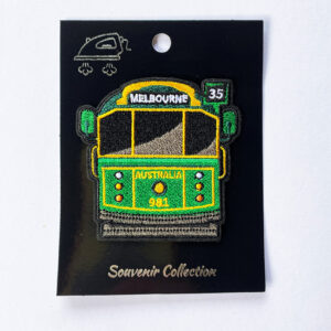 Melbourne Tram face embroidered patch