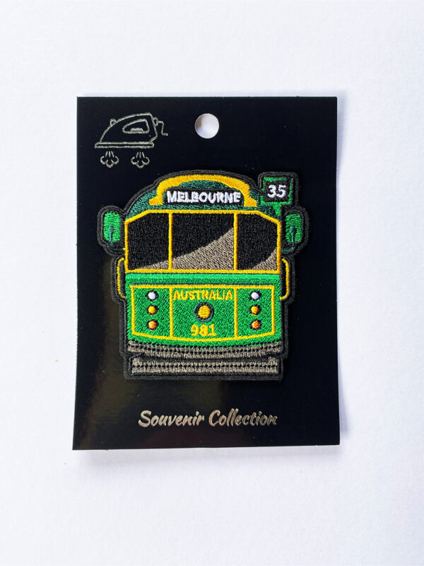Melbourne Tram face embroidered patch