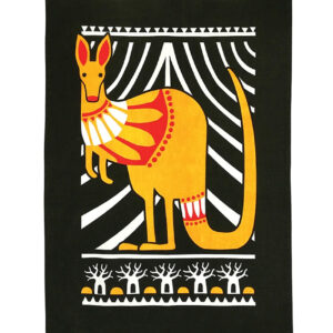 Scandi Kangaroo design tea towel