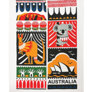 Scandi Australia design tea towel