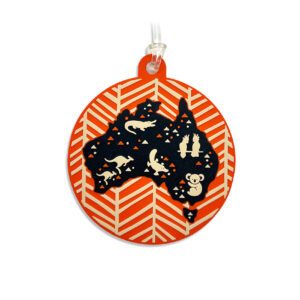 Aus Map luggage tag