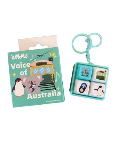 Voices of Australia Melbourne edition keyring and box